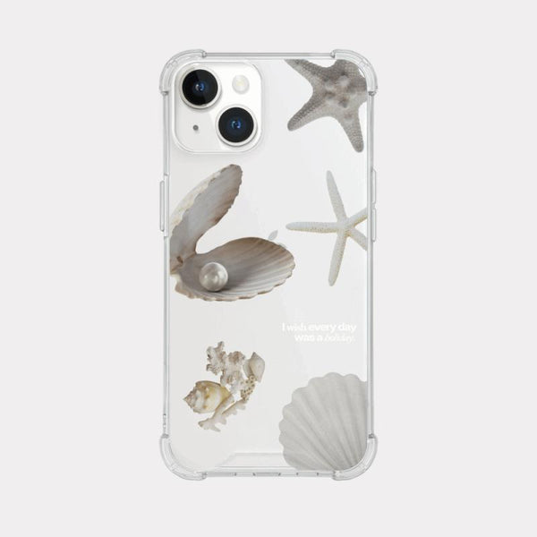 [Mademoment] Vintage Shell Design Clear Phone Case (3 Types)