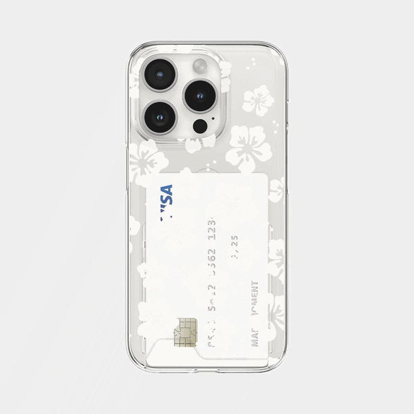 [Mademoment] Aloha Flower Design Clear Phone Case (3 Types)