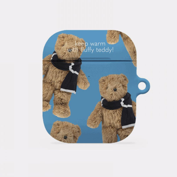 [Mademoment] Pattern Winter Fluffy Teddy Design AirPods Case