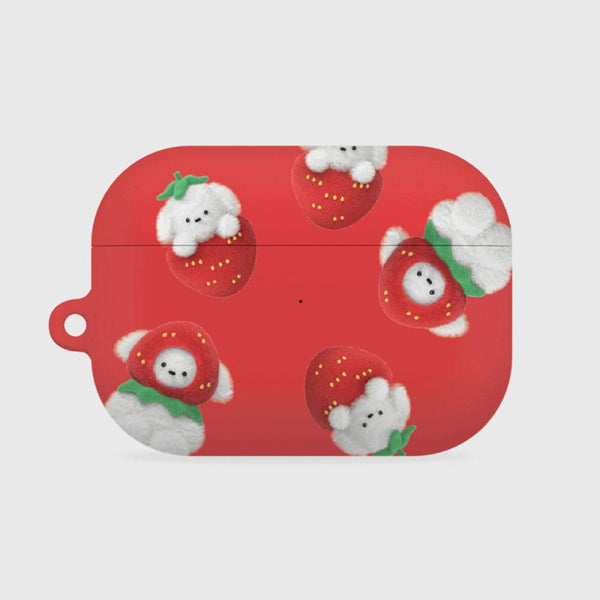 [THENINEMALL] Pattern Strawberry Ppokku AirPods Hard Case