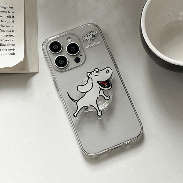 [Mademoment] Another Dog Side Design Clear Phone Case (3 Types)