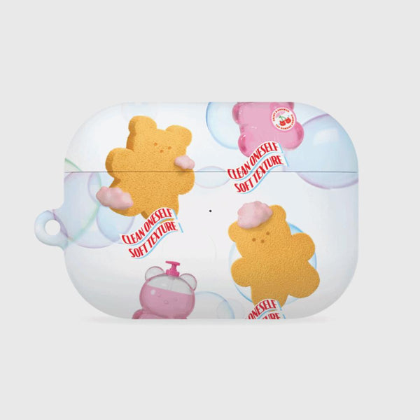 [THENINEMALL] Pattern Loofah Gummy AirPods Hard Case