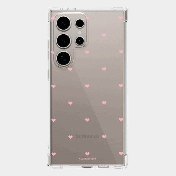 [Mademoment] Small Heart Pattern Design Clear Phone Case (3 Types)