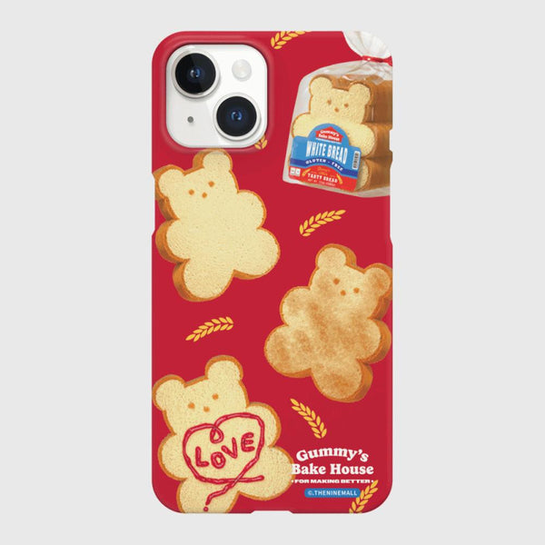 [THENINEMALL] Pattern Bread Gummy Hard Phone Case (2 types)