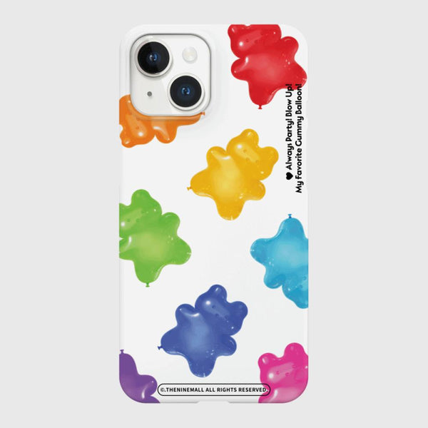 [THENINEMALL] Rainbow Gummy Balloon Hard Phone Case (2 types)