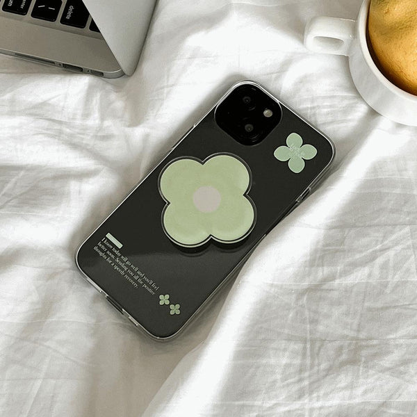 [Mademoment] Coloring Green Design Clear Phone Case (3 Types)