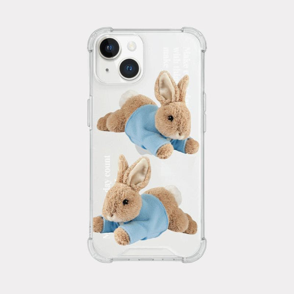 [Mademoment] Make Happy Bunny Design Clear Phone Case (3 Types)