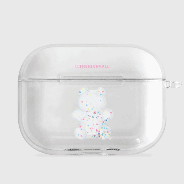 [THENINEMALL] White Gummy Balloon AirPods Clear Case