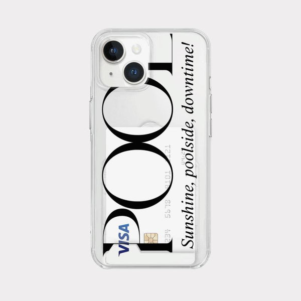 [Mademoment] Poolside Lettering Design Clear Phone Case (3 Types)