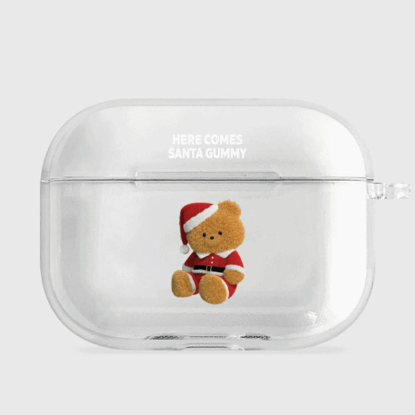 [THENINEMALL] Here Comes Santa Gummy AirPods Clear Case