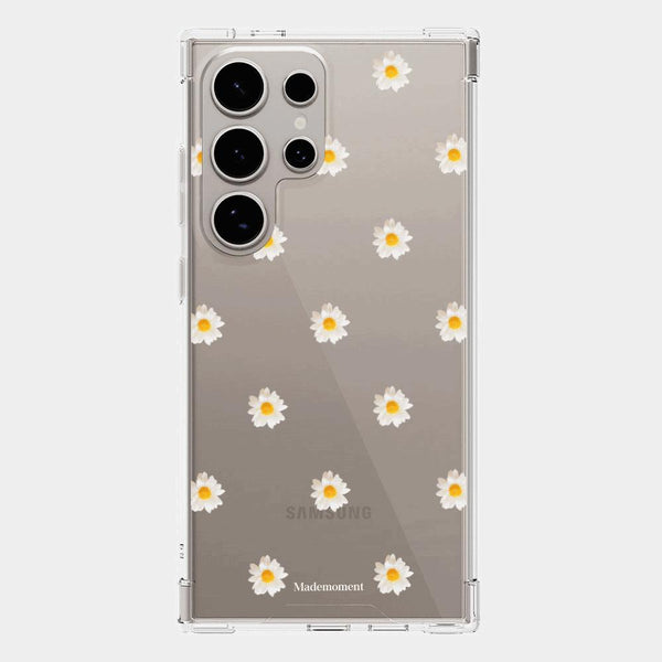 [Mademoment] Pure Daisy Pattern Design Clear Phone Case (3 Types)