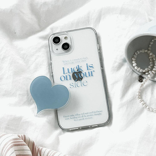 [Mademoment] Coloring Blue Design Clear Phone Case (3 Types)