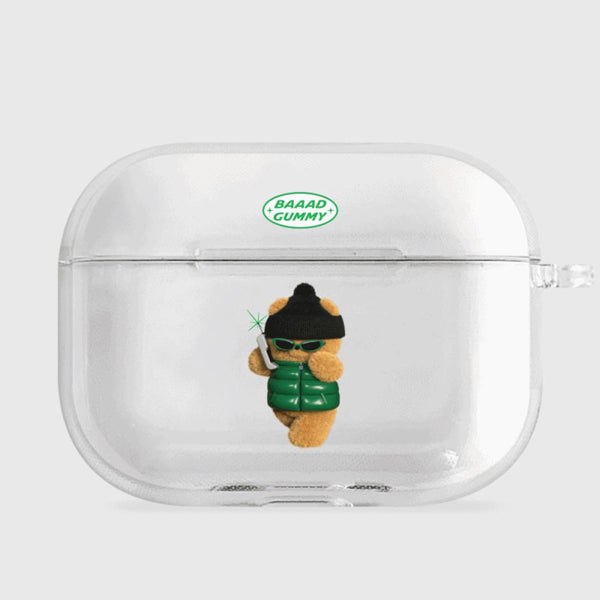[THENINEMALL] Puffer Bad Gummy AirPods Clear Case