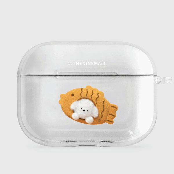 [THENINEMALL] Pattern Fish Bread Puppy AirPods Clear Case