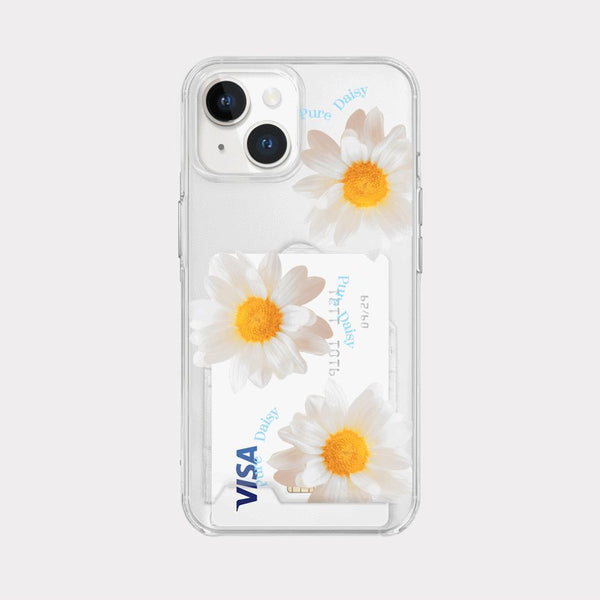 [Mademoment] Pure Daisy Design Clear Phone Case (3 Types)