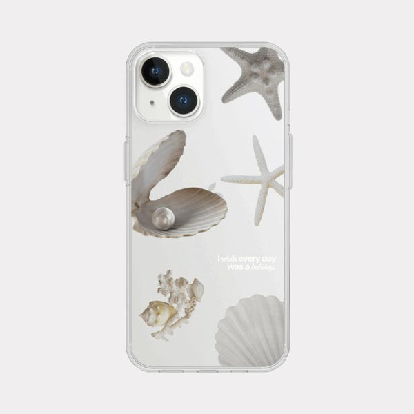 [Mademoment] Vintage Shell Design Clear Phone Case (3 Types)