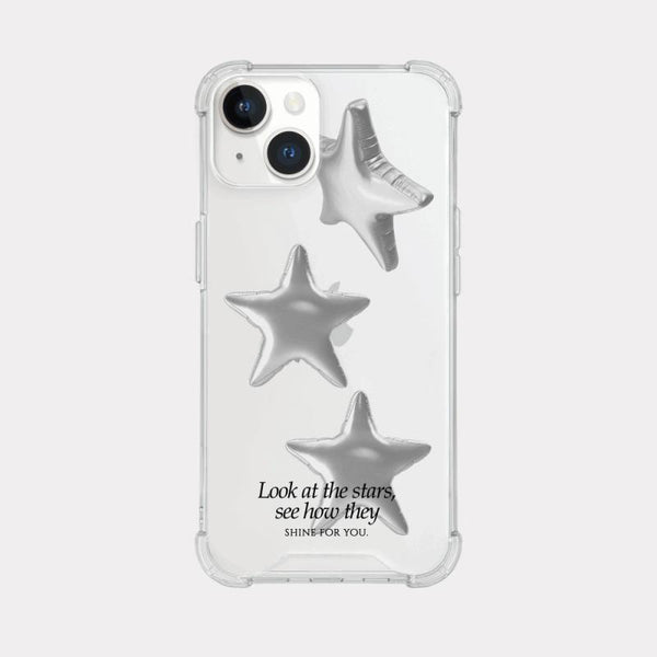 [Mademoment] Balloon Shinning Star Design Clear Phone Case (3 Types)