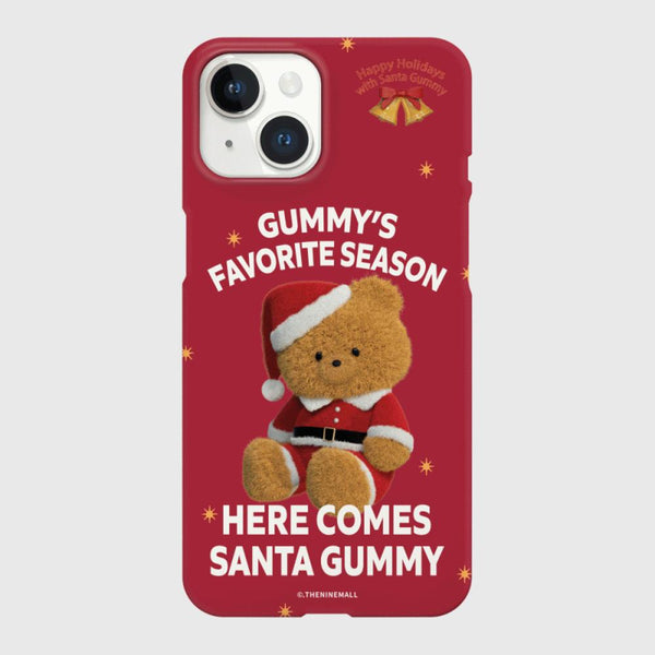 [THENINEMALL] Here Comes Santa Gummy Hard Phone Case (2 types)