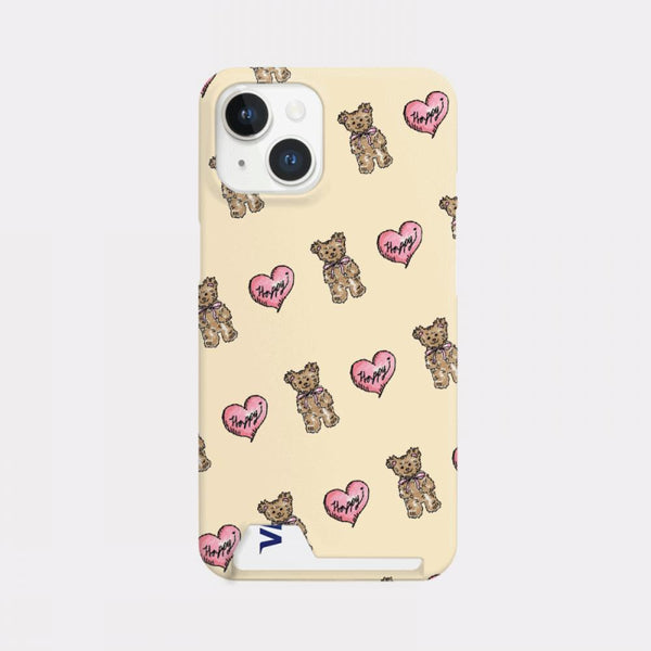 [Mademoment] Heart Teddy Pattern Design Phone Case