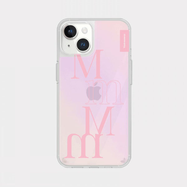 [Mademoment] Two Tone Design Glossy Mirror Phone Case