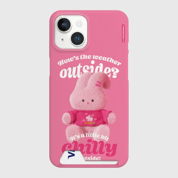 [THENINEMALL] Pink Knit Windy Hard Phone Case (2 types)