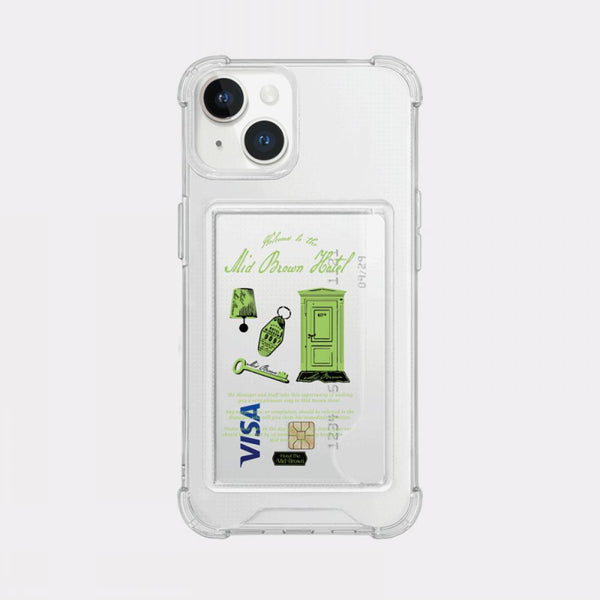 [Mademoment] Hotel The Mid Brown Design Clear Phone Case (4 Types)