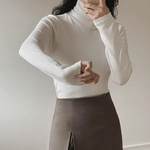 [SLOWAND] # SLOWMADE Winters Modal Turtleneck T-Shirt (Slim Fit/Basic Fit) (7 Colours)