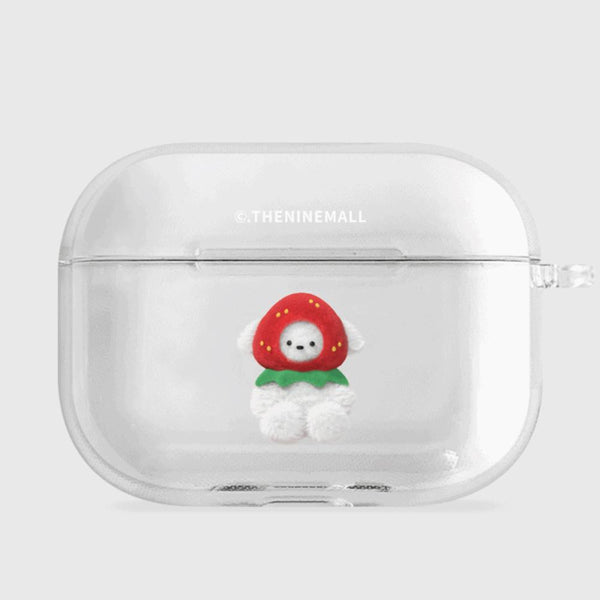 [THENINEMALL] Strawberry Ppokku AirPods Clear Case