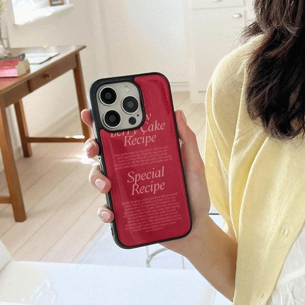 [Mademoment] Cake Recipe Lettering Design Bumper Phone Case