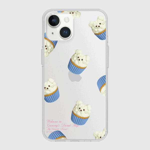 [THENINEMALL] Pattern Gummy Muffin Clear Phone Case (3 types)