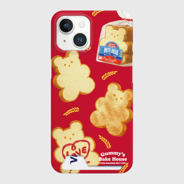 [THENINEMALL] Pattern Bread Gummy Hard Phone Case (2 types)