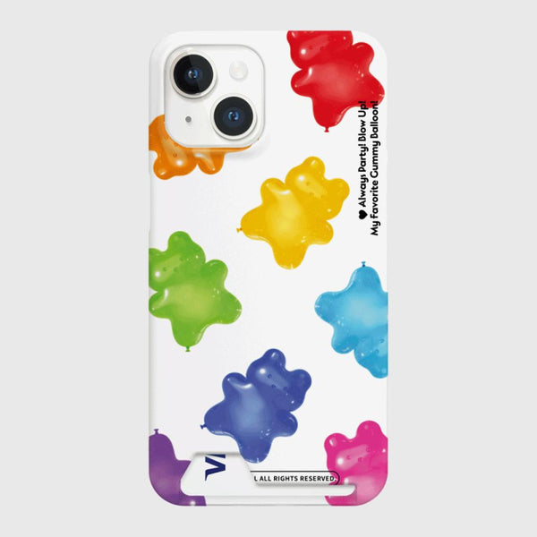 [THENINEMALL] Rainbow Gummy Balloon Hard Phone Case (2 types)