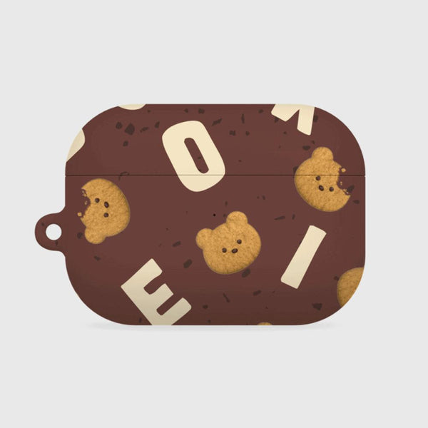 [THENINEMALL] Cookies Alphabet Pattern AirPods Hard Case
