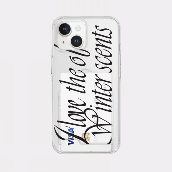 [Mademoment] Love The Scents Lettering Design Clear Phone Case (3 Types)