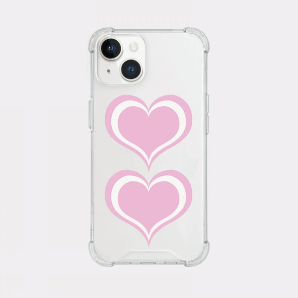 [Mademoment] Coloring Pink Design Clear Phone Case (3 Types)