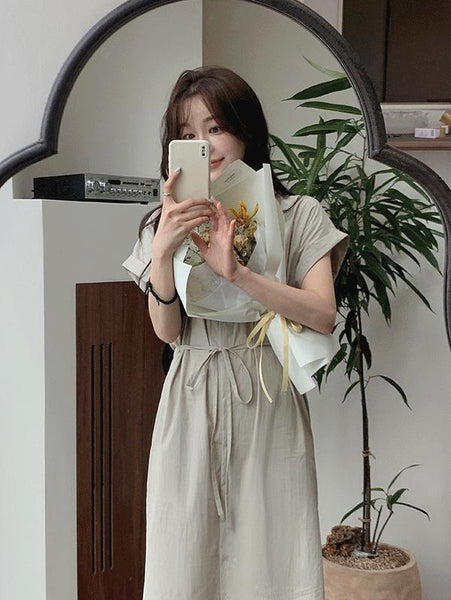 [SLOWAND] # SLOWMADE City Clean Fit Robe Shirt Dress (2 Colors)