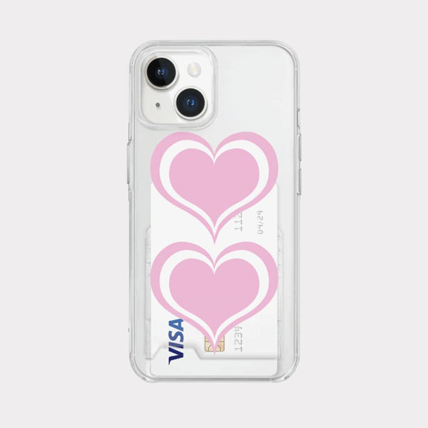 [Mademoment] Coloring Pink Design Clear Phone Case (3 Types)