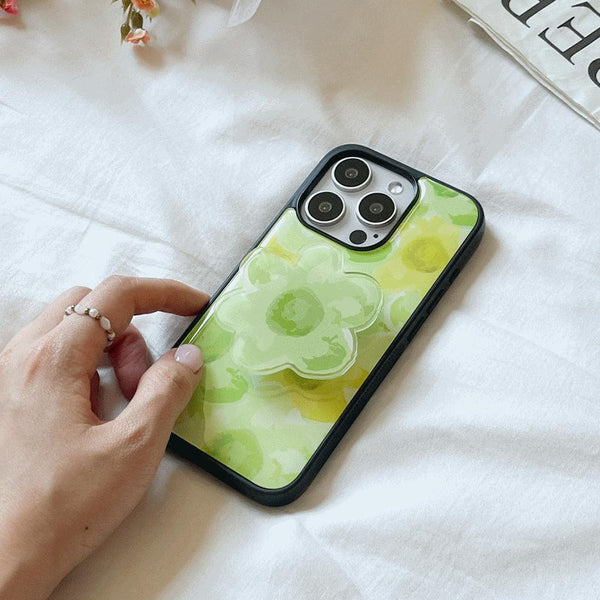 [Mademoment] Flower Watercolor Design Bumper Phone Case