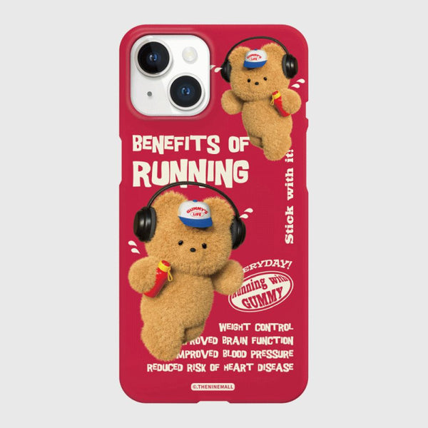 [THENINEMALL] Running Gummy Hard Phone Case (2 types)