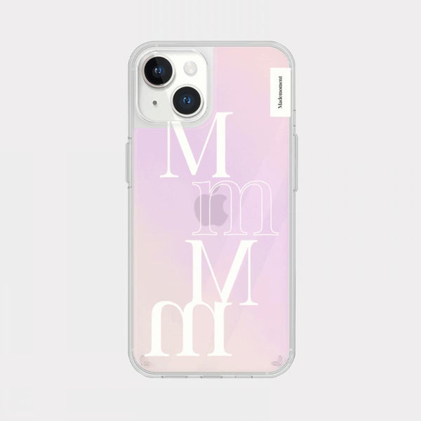 [Mademoment] Two Tone Design Glossy Mirror Phone Case