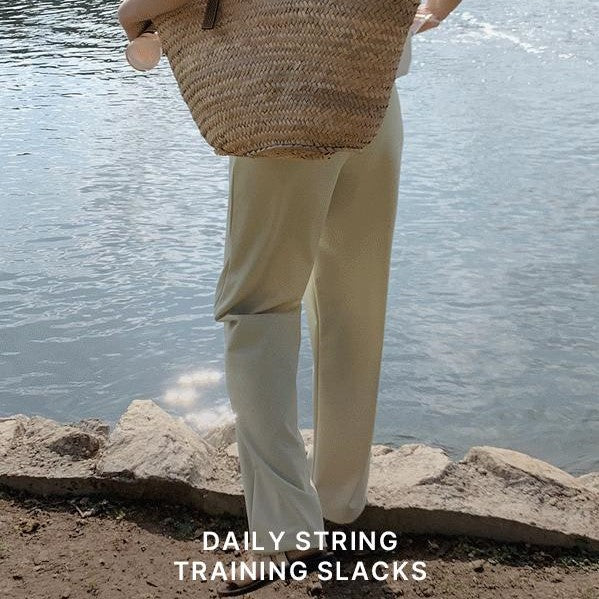 [SLOWAND] # SLOWMADE Daily String Training Slacks (+Long ver.) (3 Colours)