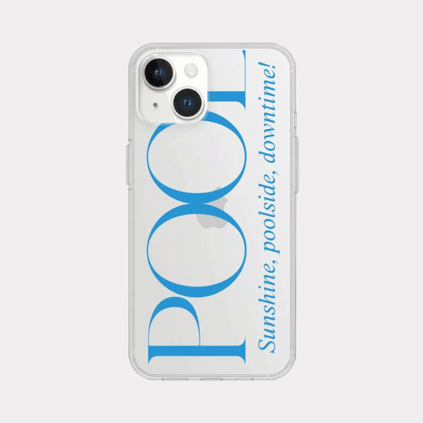 [Mademoment] Poolside Lettering Design Clear Phone Case (3 Types)