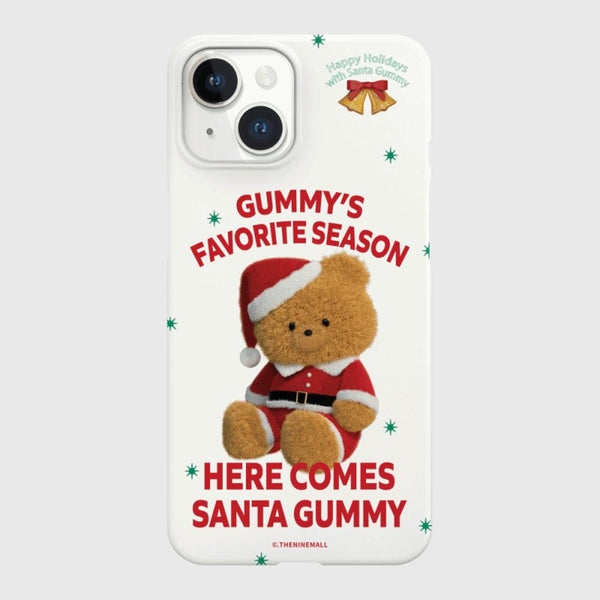 [THENINEMALL] Here Comes Santa Gummy Hard Phone Case (2 types)