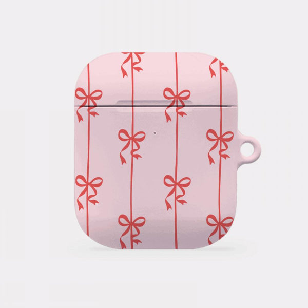 [Mademoment] Line Ribbon Pattern Design AirPods Case