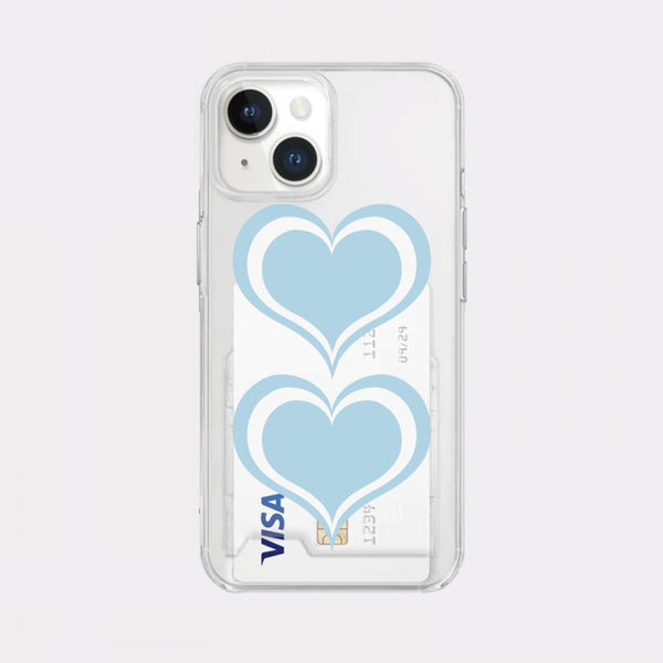 [Mademoment] Coloring Blue Design Clear Phone Case (3 Types)