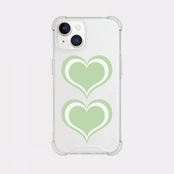 [Mademoment] Coloring Green Design Clear Phone Case (3 Types)