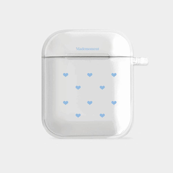 [Mademoment] Small Heart Pattern Design Clear AirPods Case