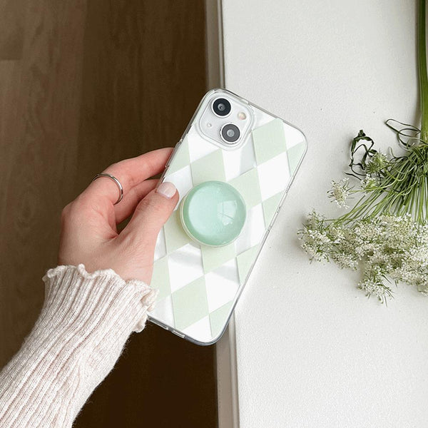 [Mademoment] Coloring Green Design Clear Phone Case (3 Types)