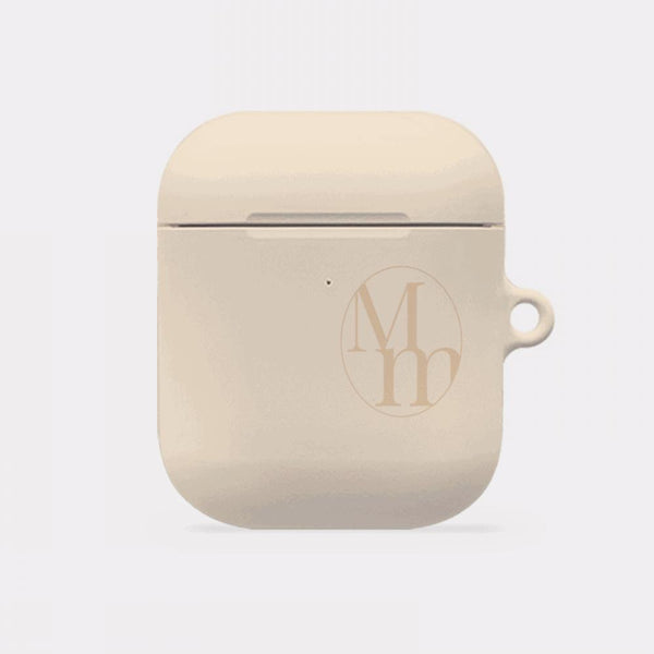 [Mademoment] Soft Cream Plain Design AirPods Case