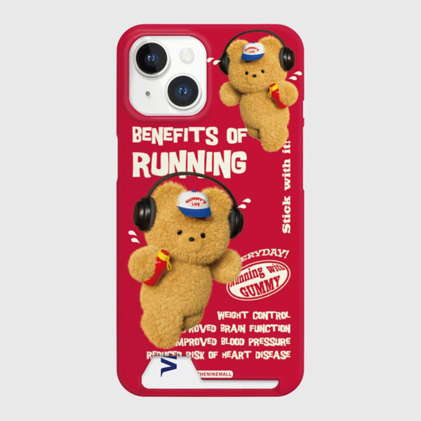 [THENINEMALL] Running Gummy Hard Phone Case (2 types)